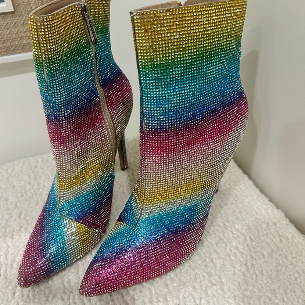 Dolls Kill Multicolor Rhinestone Women's Boots - Picture 4 of 5